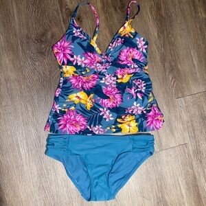 George NWT Summer Floral tankini bikini  set
